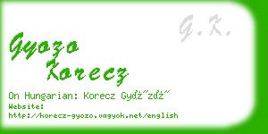 gyozo korecz business card